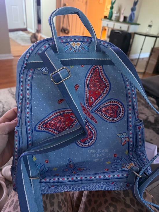 Brighton 'Love' Bandana Print Blue Back Pack - Picture 3 of 4